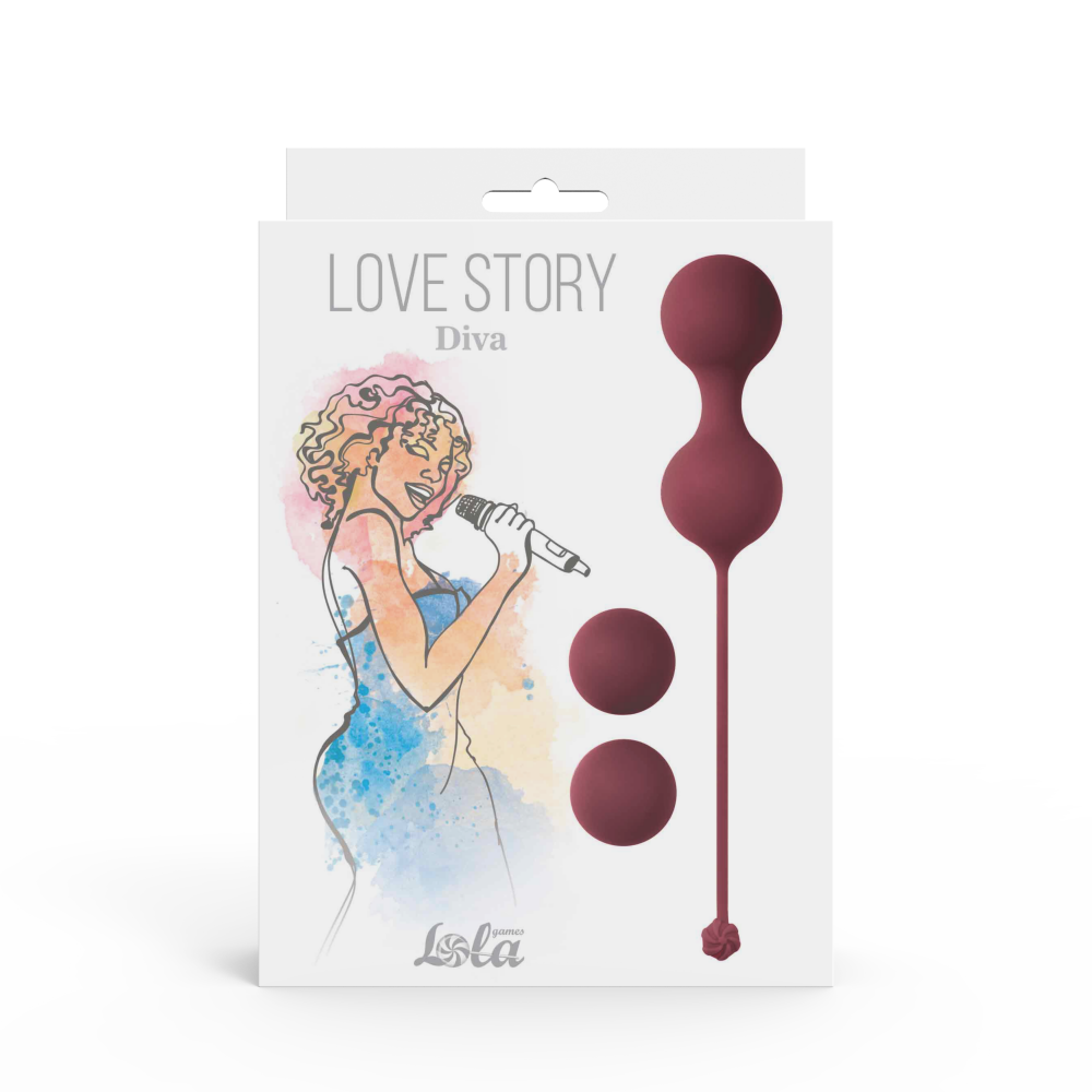 Набор вагинальных шариков Love Story Diva Wine Red