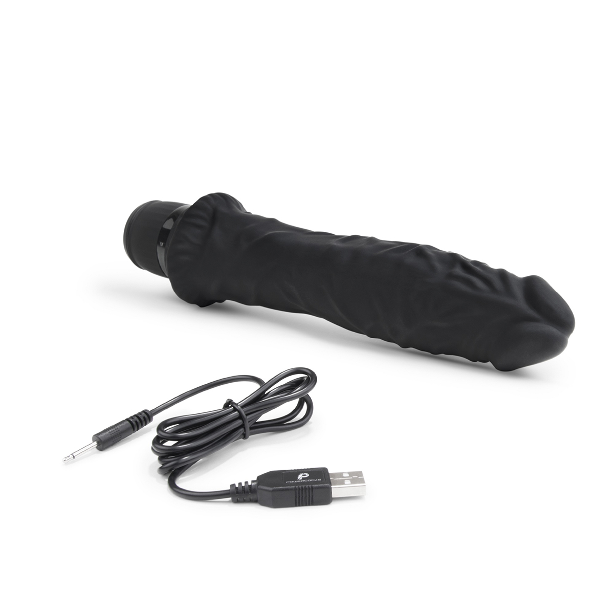 Классический массажер 8" Girthy Realistic Vibrator черный