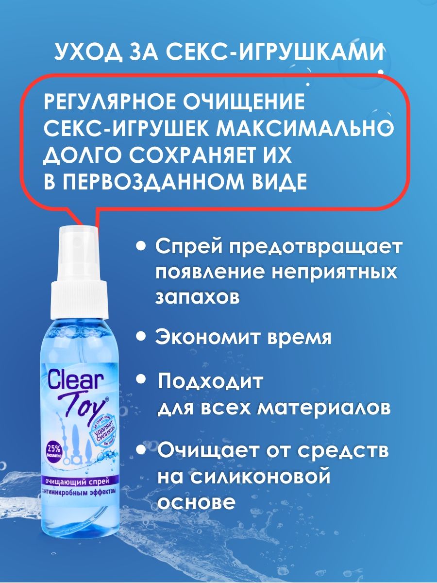 Очищающий спрей "Clear toy" с антимикробным эффектом (без запаха), 100 мл (арт. 14006, LB-14006)