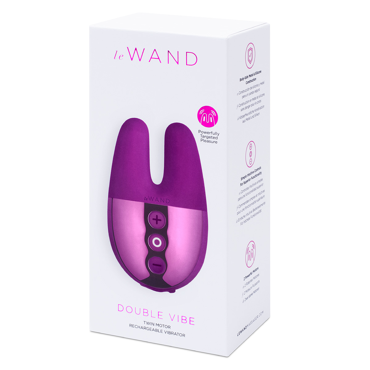 Массажер с двойной вибрацией Le Wand Double Vibe вишня