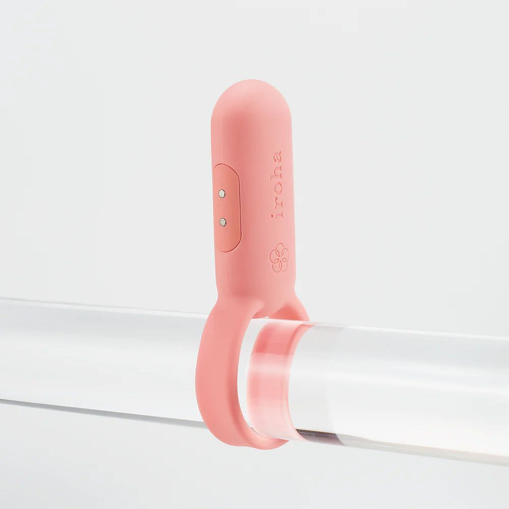 Эрекционное кольцо iroha paiRING Coral Pink с вибрацией