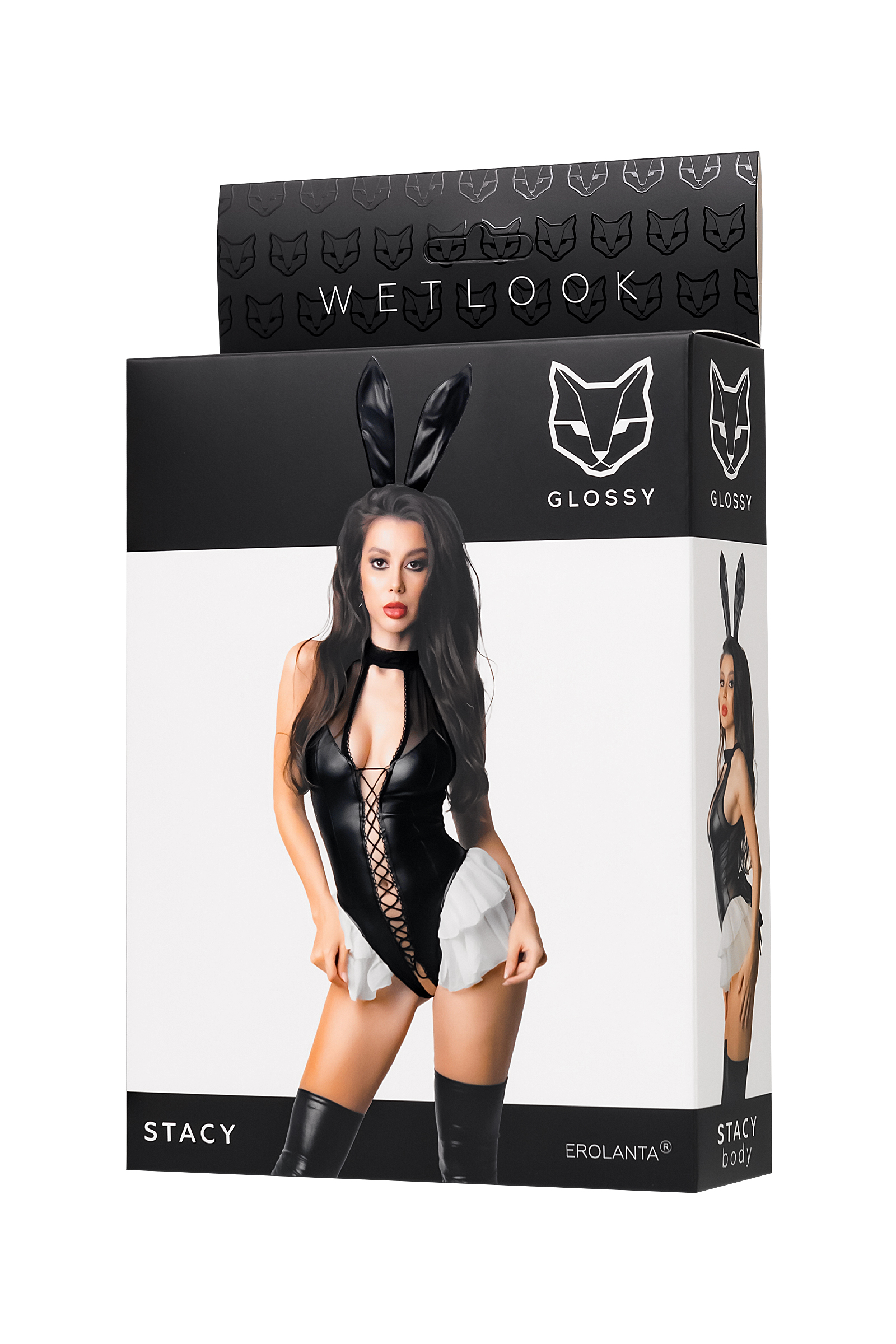 Боди Glossy Stacy из материала Wetlook, XL