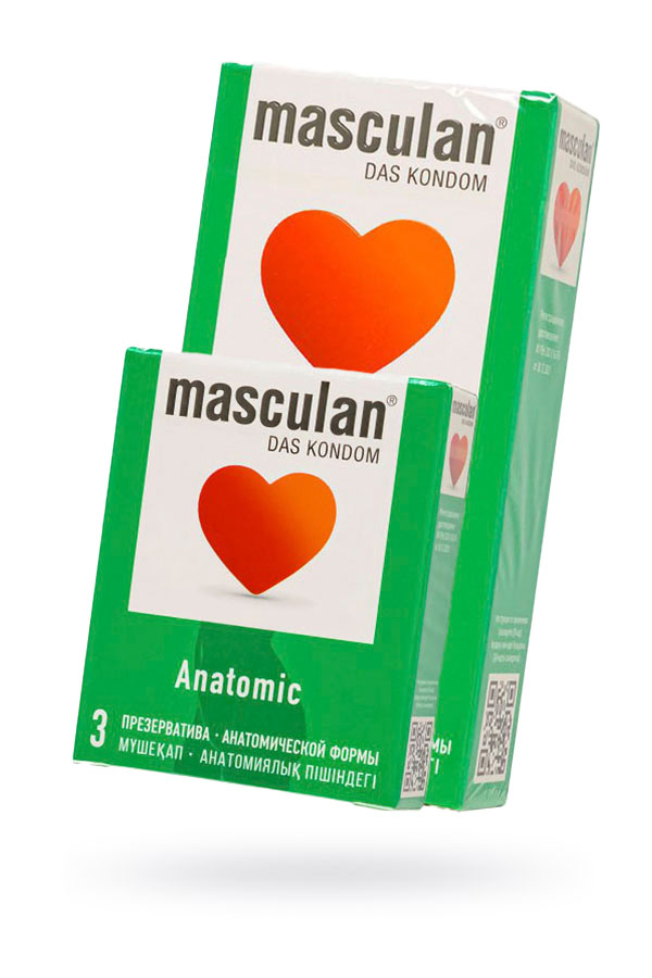 Презервативы Masculan, 19 см, Ø5,3, Анатомические (Anatomic)