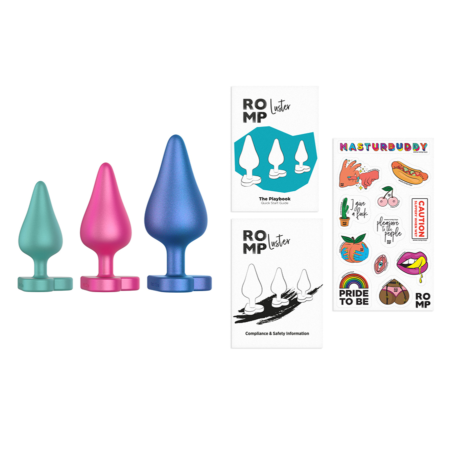 Набор анальных пробок Romp Luster, 3 шт, Ø 2,9 – 4,1 см (арт. RP281SGZ) 