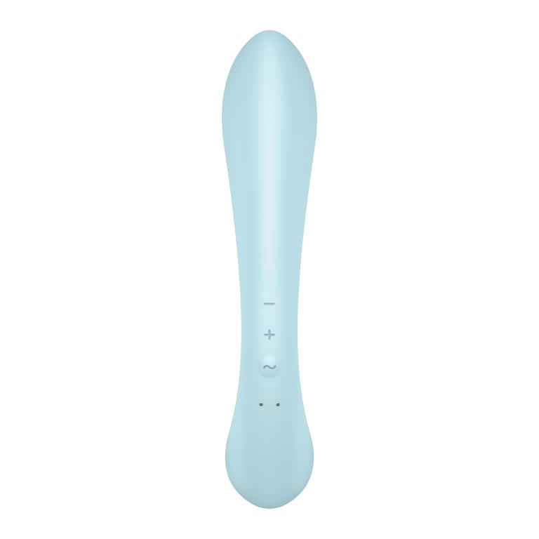 Гибкий вибратор-кролик 2 в 1 Satisfyer Triple Oh, голубой, 24 см (арт. 4018225)