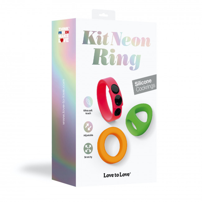 Набор эрекционных колец Love to Love KIT NEON RING, 3 шт