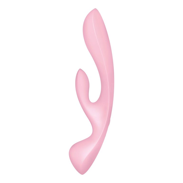 Гибкий вибратор-кролик 2 в 1 Satisfyer Triple Oh, розовый, 24 см (арт. 4018249)