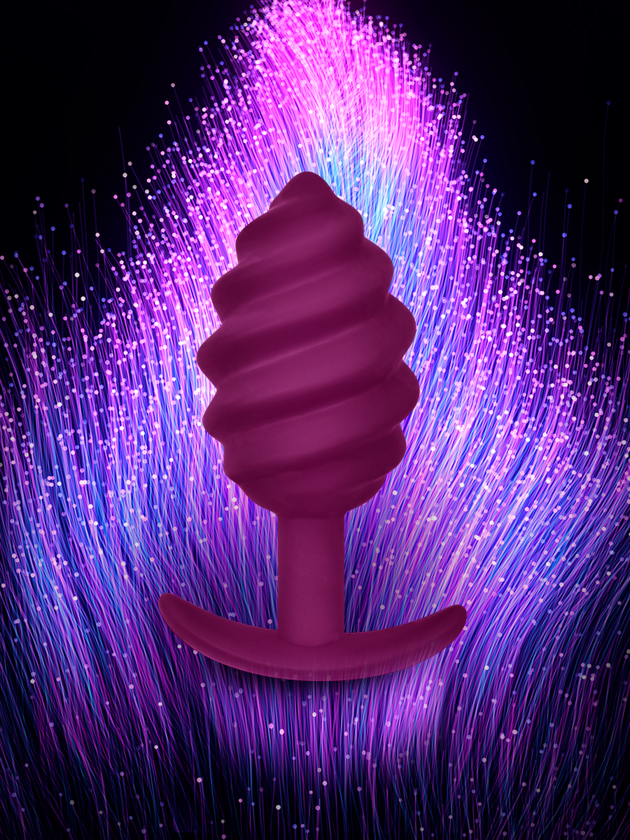 Gvibe Gplug Twist 2 Raspberry витая силиконовая анальная пробка для ношения, 10.5 см