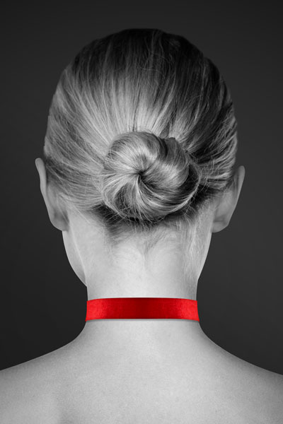 Чокер COLLIER PENDENTIF COEUR ROUGE