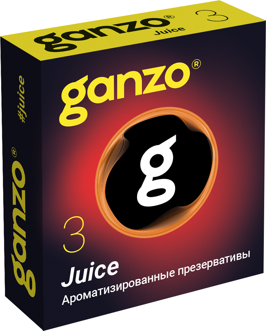 Презервативы Ganzo Сок (Juice), ароматизированные, 3 шт