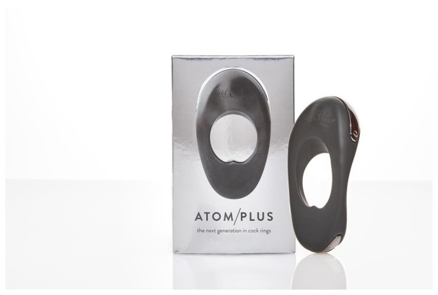 Мощное гибкое эрекционное виброкольцо с двумя виброэлементами Hot Octopuss ATOM PLUS