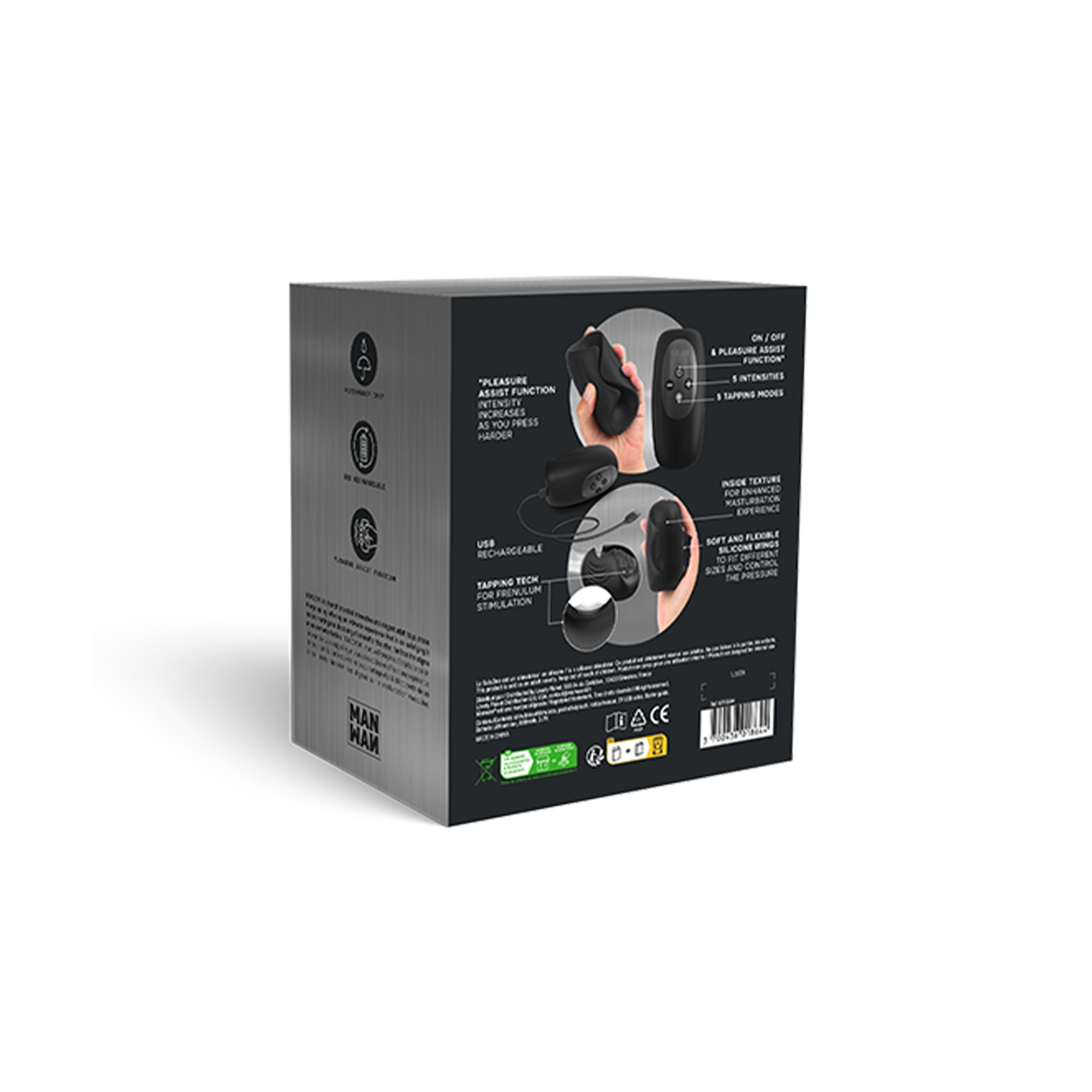 Мастурбатор Manwan SUB ONE - INFINITE BLACK, 11 см (арт. 6018644)