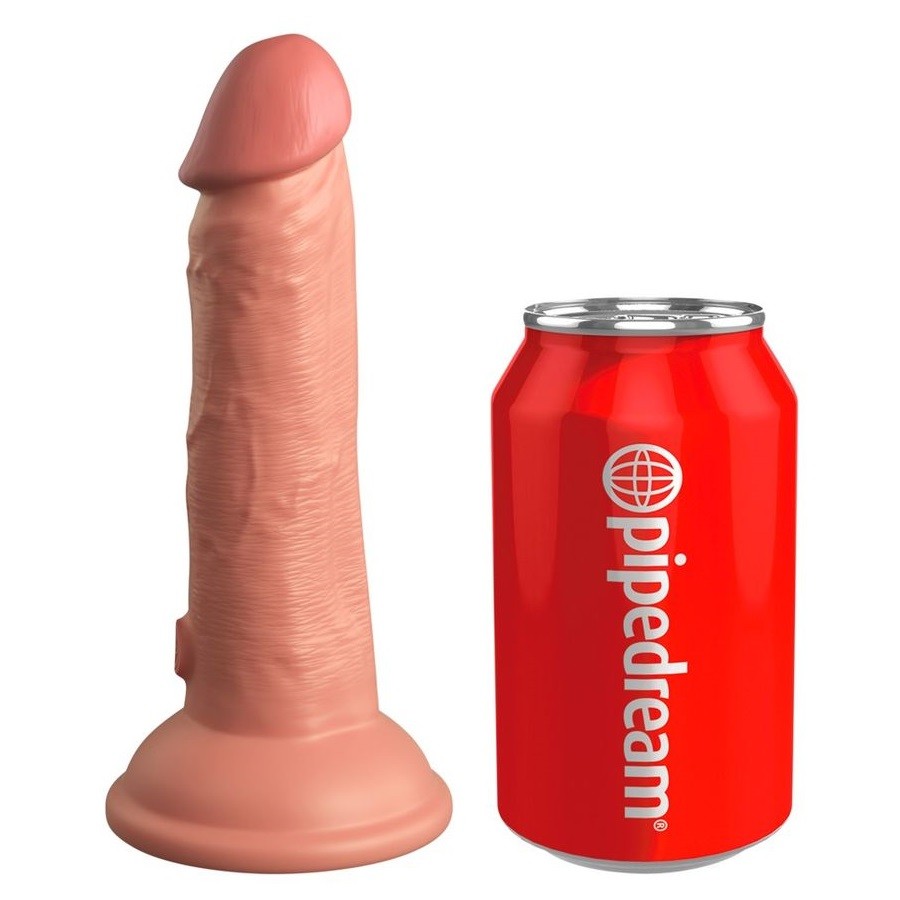 Фаллоимитатор King Cock Elite Dual Density реалистик, телесный, 15 см