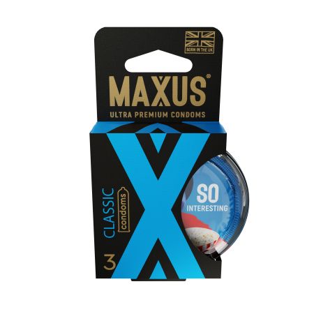 Презервативы MAXUS Классические (Classic) в пластиковом кейсе, Х-Серия (X-Edition) 3 шт