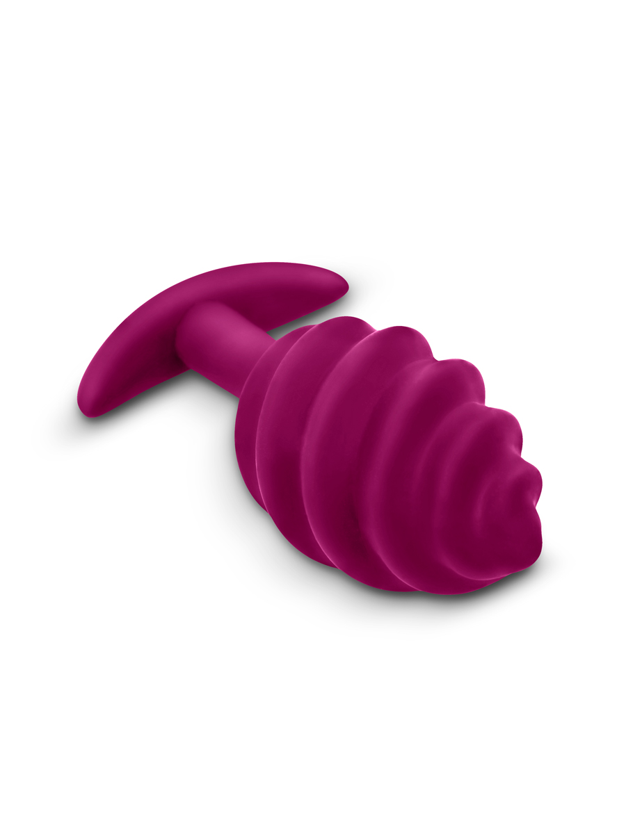 Gvibe Gplug Twist 2 Raspberry витая силиконовая анальная пробка для ношения, 10.5 см