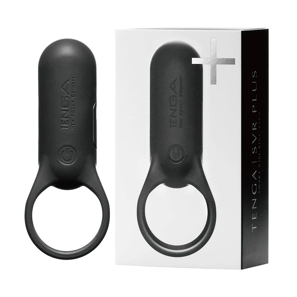 Эрекционное кольцо Tenga SVR+ Black с вибрацией