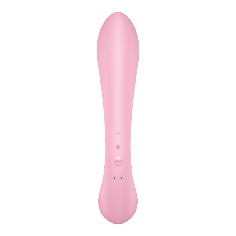 Гибкий вибратор-кролик 2 в 1 Satisfyer Triple Oh, розовый, 24 см (арт. 4018249)