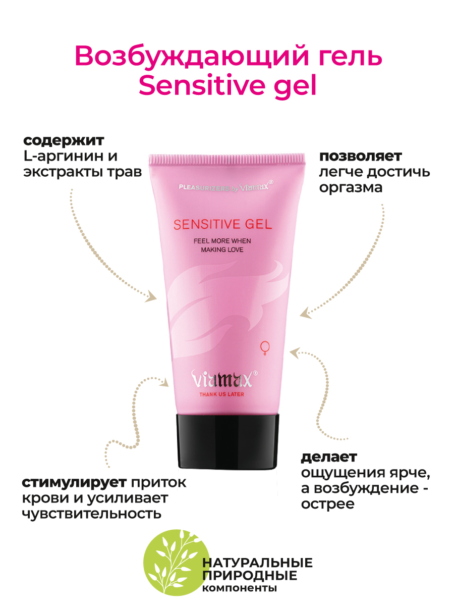 Возбуждающий гель для женщин Sensitive gel, 50 мл