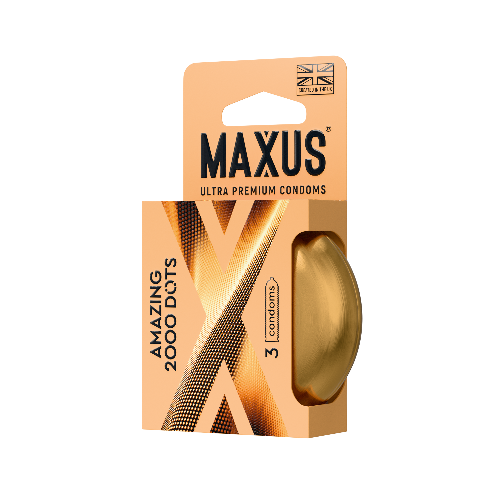 Презервативы MAXUS 2000 Amazing Dots №3 в железном кейсе, точечные, 3 шт (арт. 0901-112)