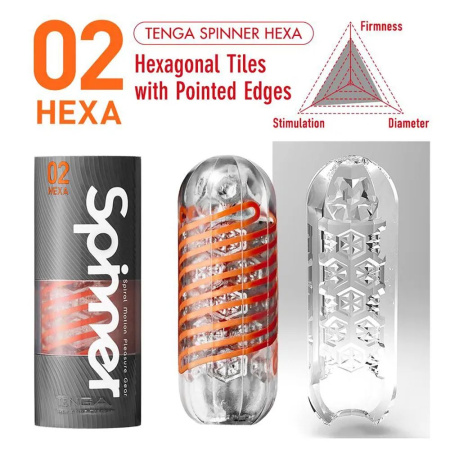 Мастурбатор Tenga Spinner Hexa, 13 см, Ø 4,5 см (арт. SPN-002)