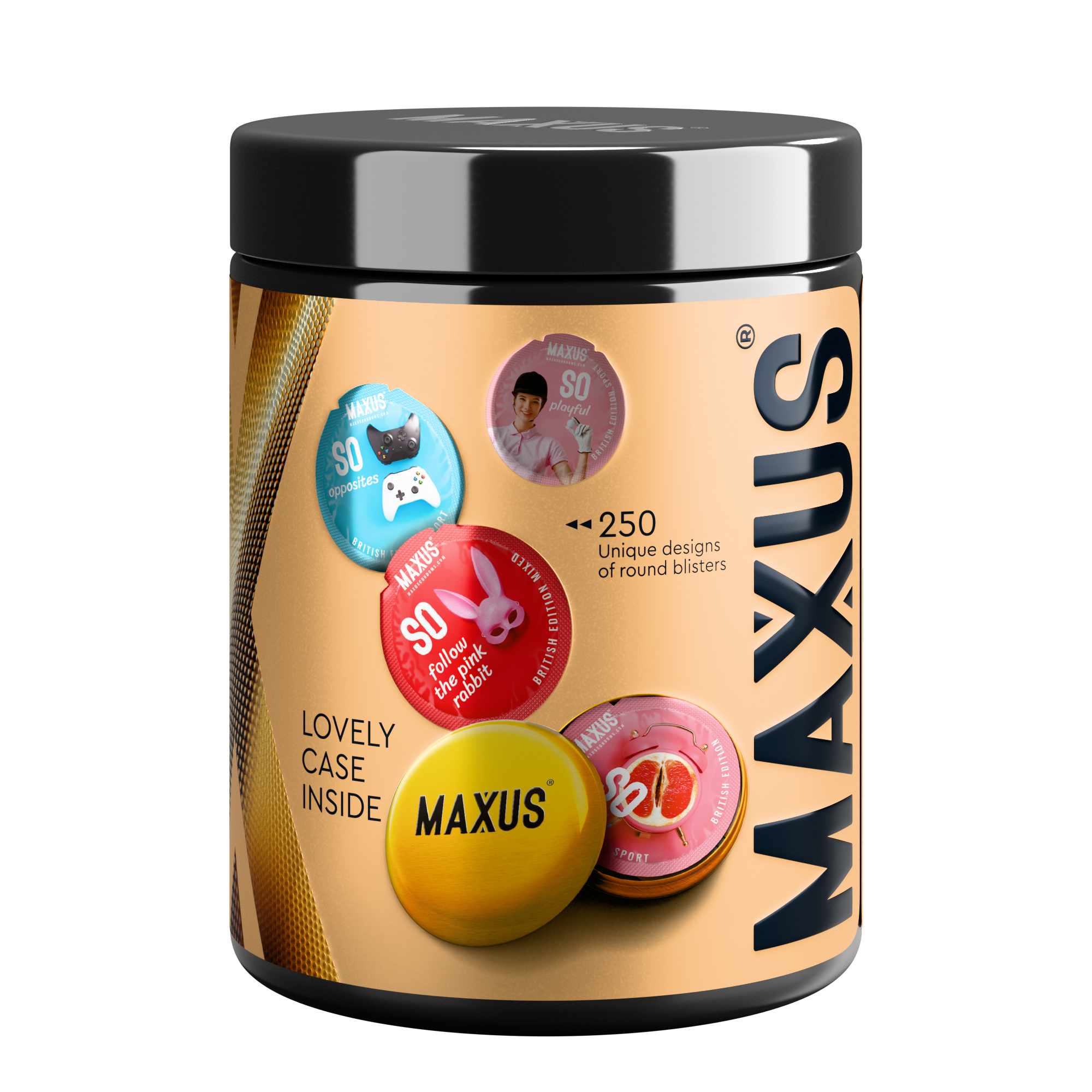 Презервативы MAXUS 2000 Amazing Dots №12 с железным кейсом, точечные, 12 шт (арт. 0901-113)