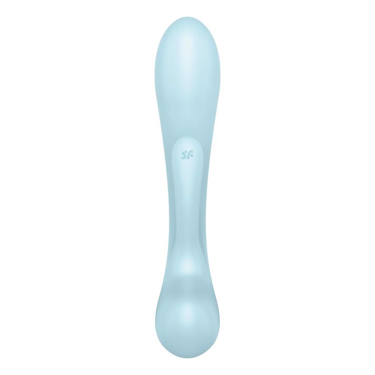 Гибкий вибратор-кролик 2 в 1 Satisfyer Triple Oh, голубой, 24 см (арт. 4018225)