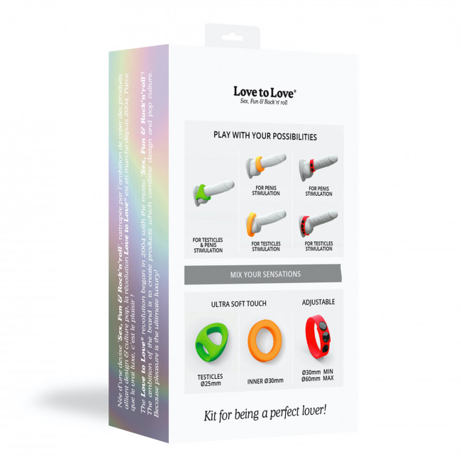 Набор эрекционных колец Love to Love KIT NEON RING, 3 шт