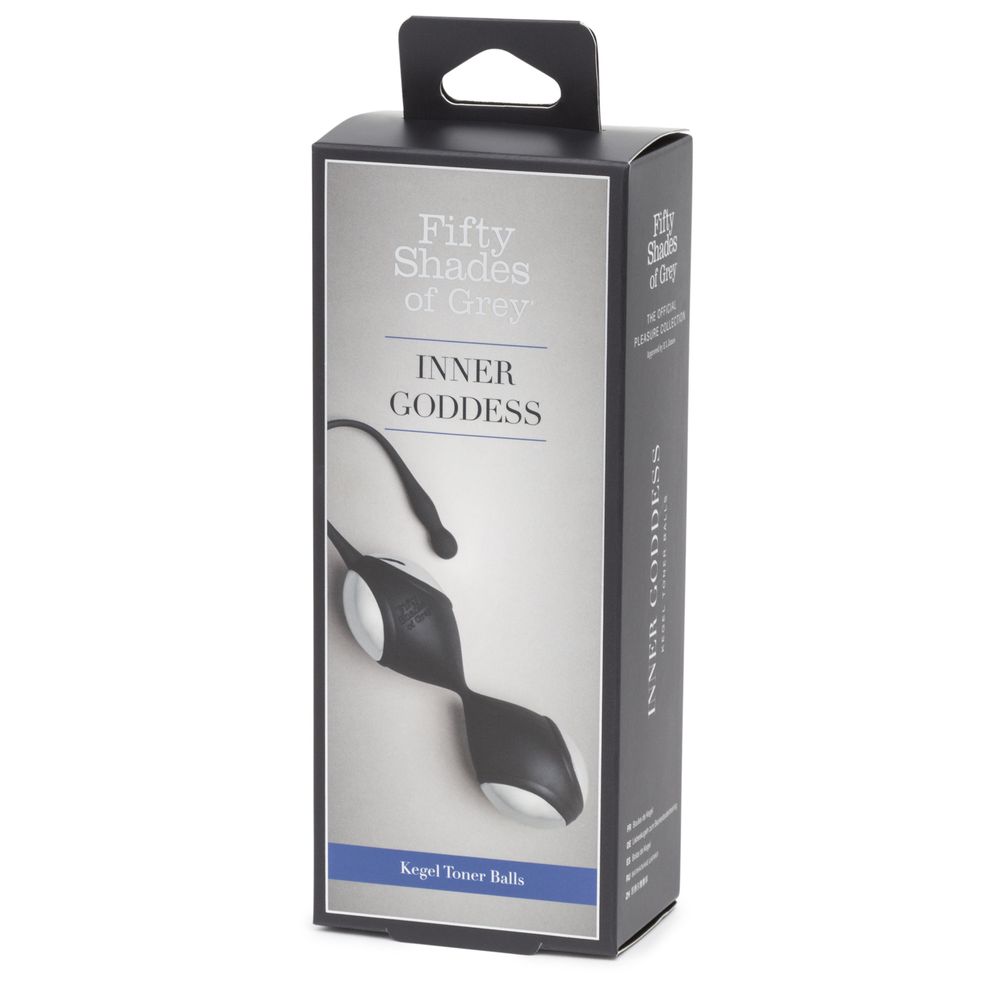 Вагинальные шарики Fifty Shades of Grey Inner Goddess Kegel Toner, черные, 11,4 см, Ø 3,6 см (арт. 74942)