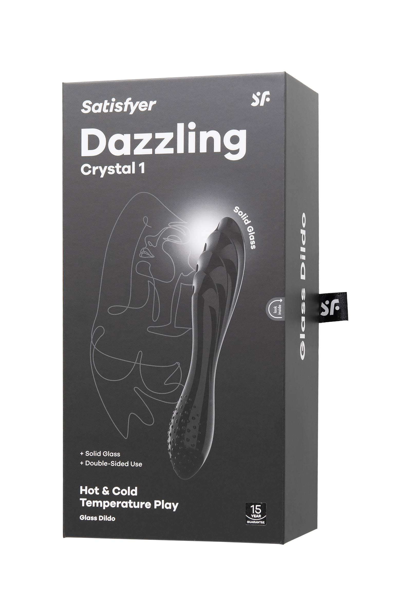 Двусторонний фаллоимитатор Satisfyer Dazzling Crystal 1, стекло, 18,5 см (цвета в ассортименте)