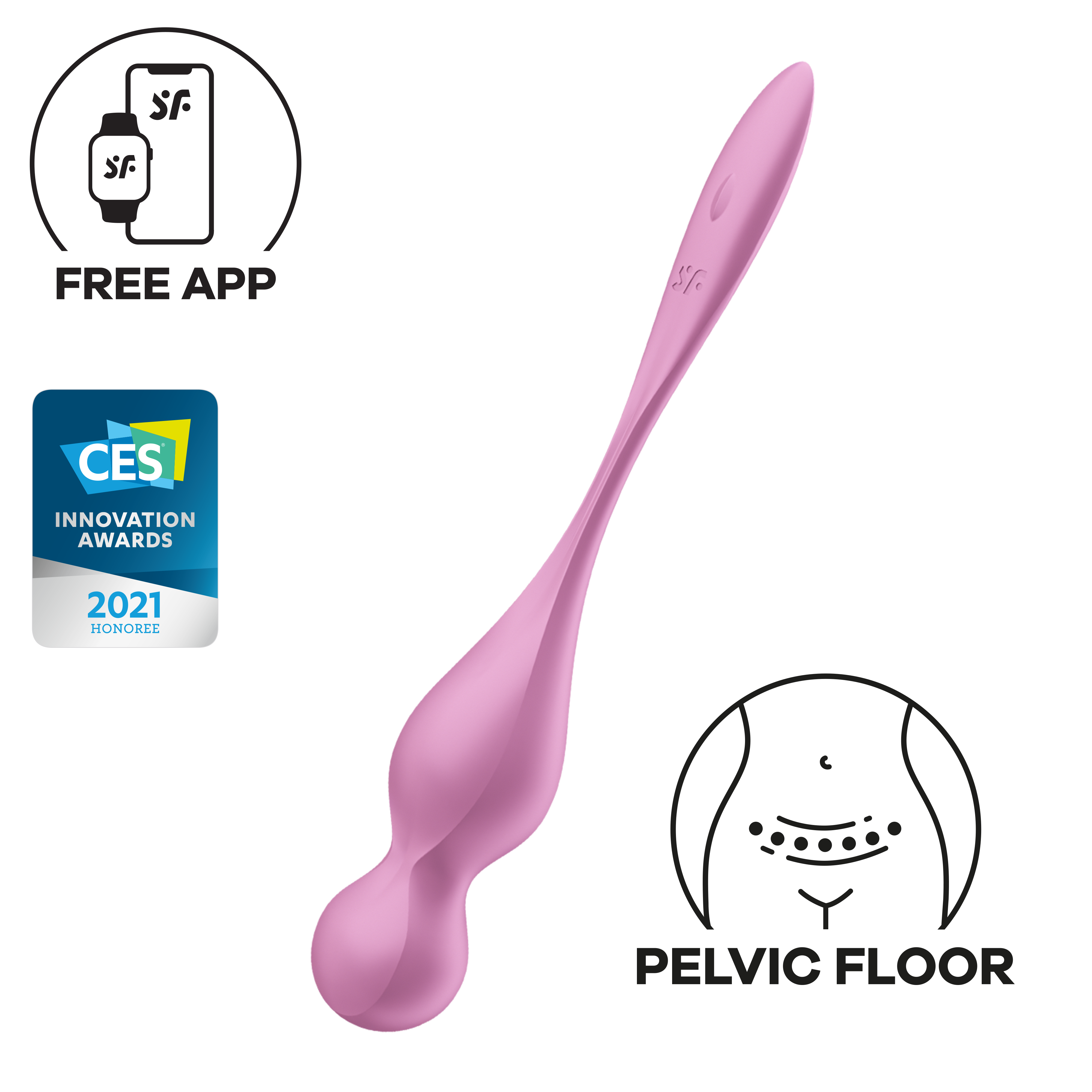 Вагинальные шарики Satisfyer Love Birds 1, розовый