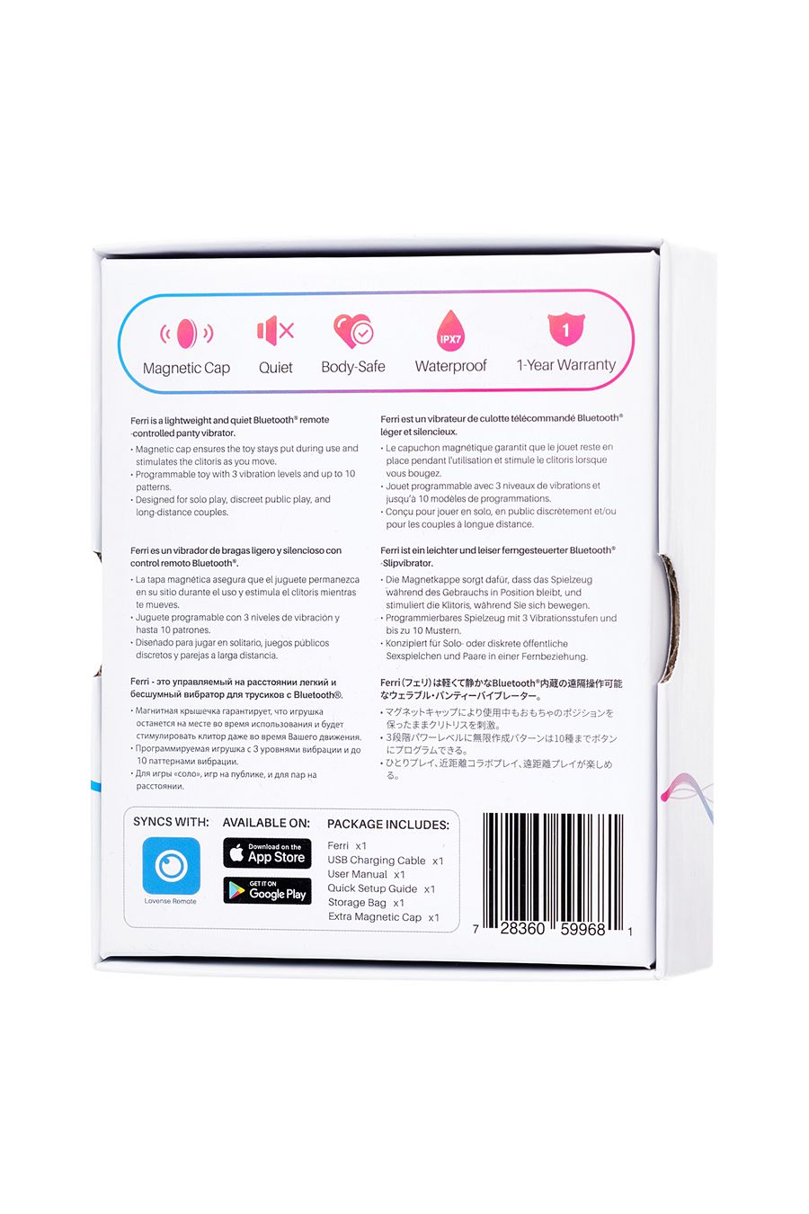 Вибростимулятор клитора в трусики LOVENSE Ferri, розовый, 7,4 см (арт. LE-09)