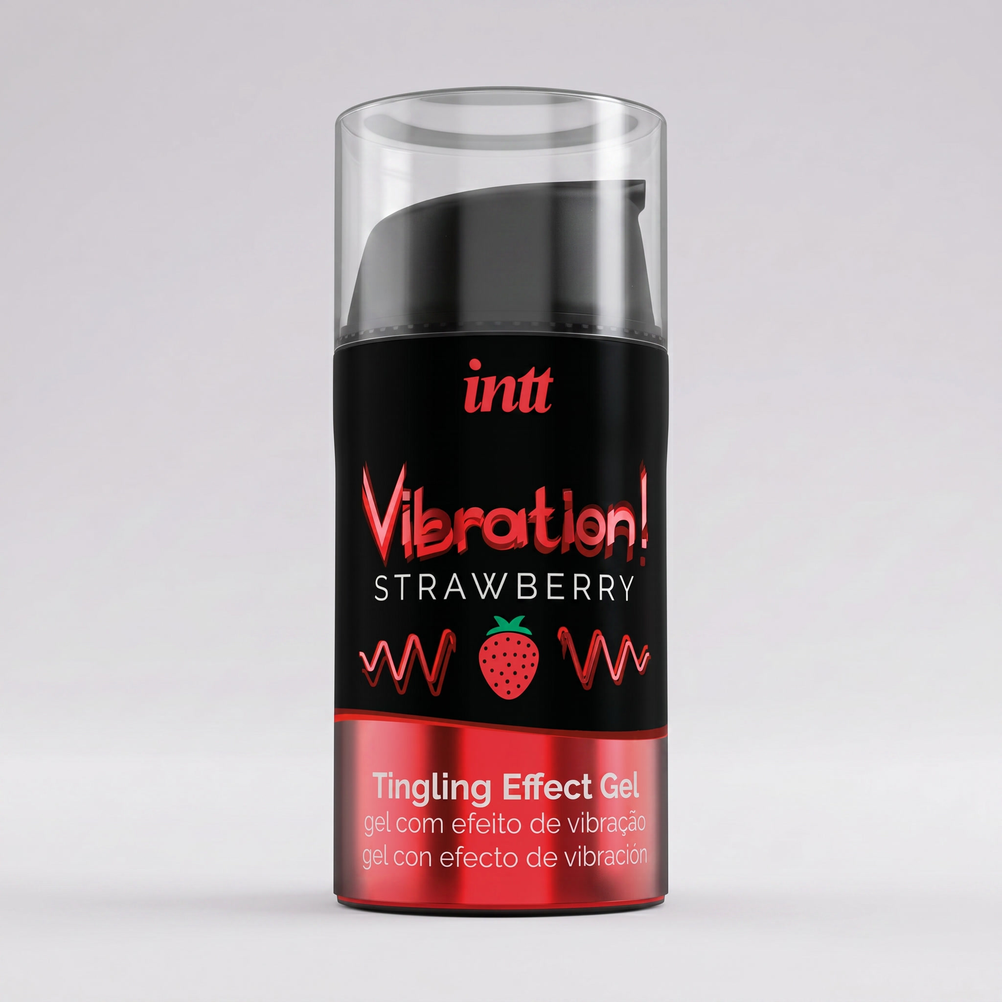 Жидкий интимный гель с эффектом вибрации, Intt Strawberry, 15 мл