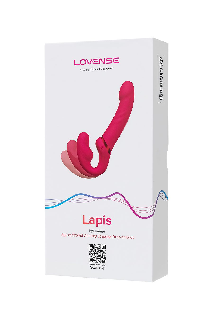 Безремневой страпон LOVENSE Lapis, с вибрацией, красный, 23 см (арт. LE-36)