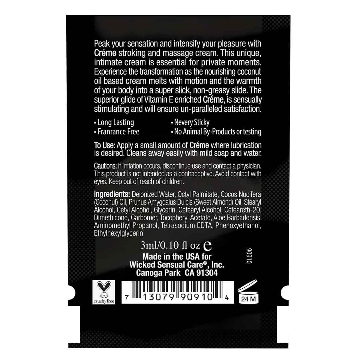 Крем для мастурбации WICKED CREME на масляной основе 3 ml