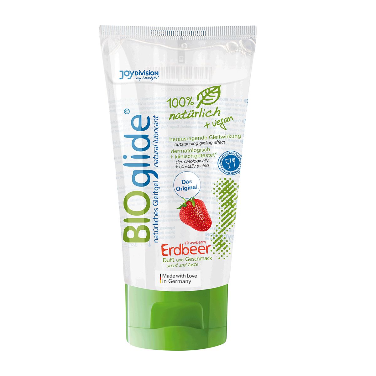 Полностью натуральный интимный гель со вкусом и запахом клубники BIOglide strawberry 80 ml