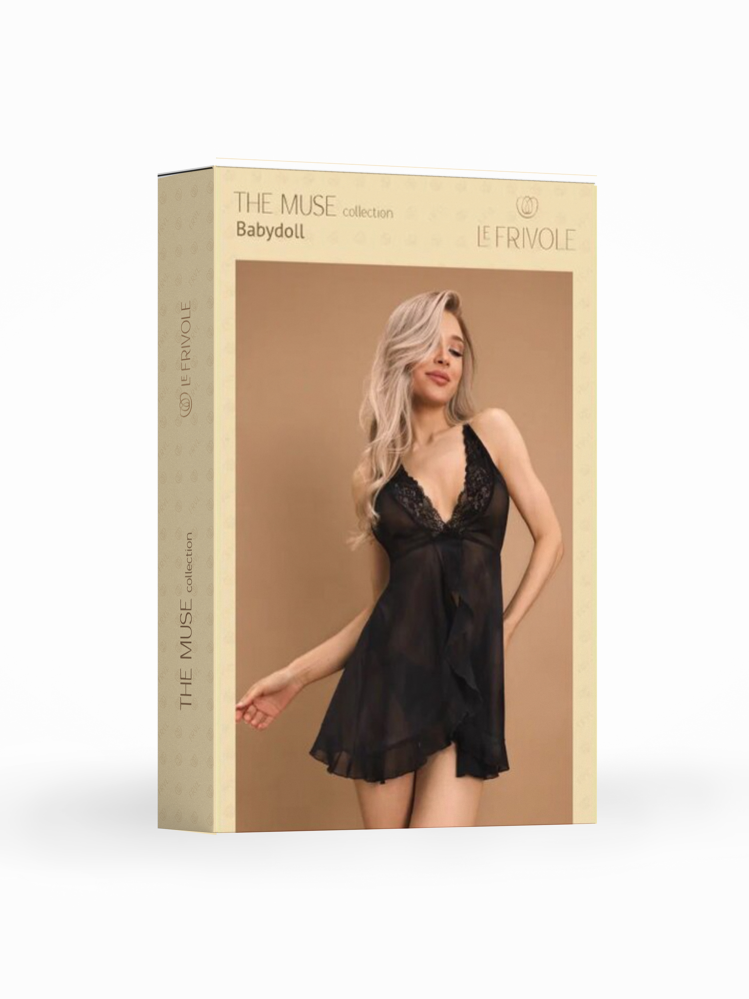 Романтичная сорочка с кружевом и застёжкой спереди (Muse) L/XL