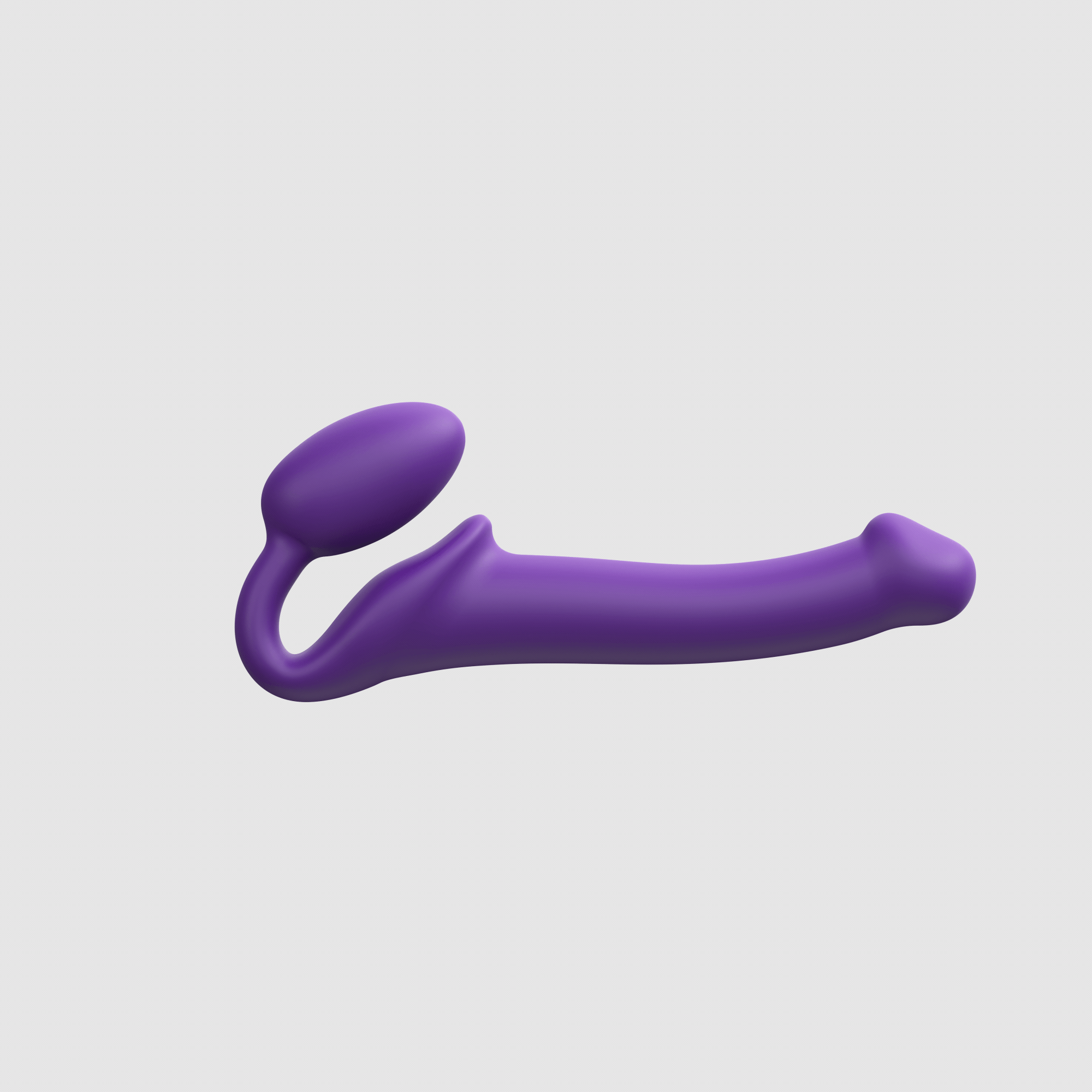 Гибкий страпон Strap-on-me Semi-Realiste, фиолетовый, M