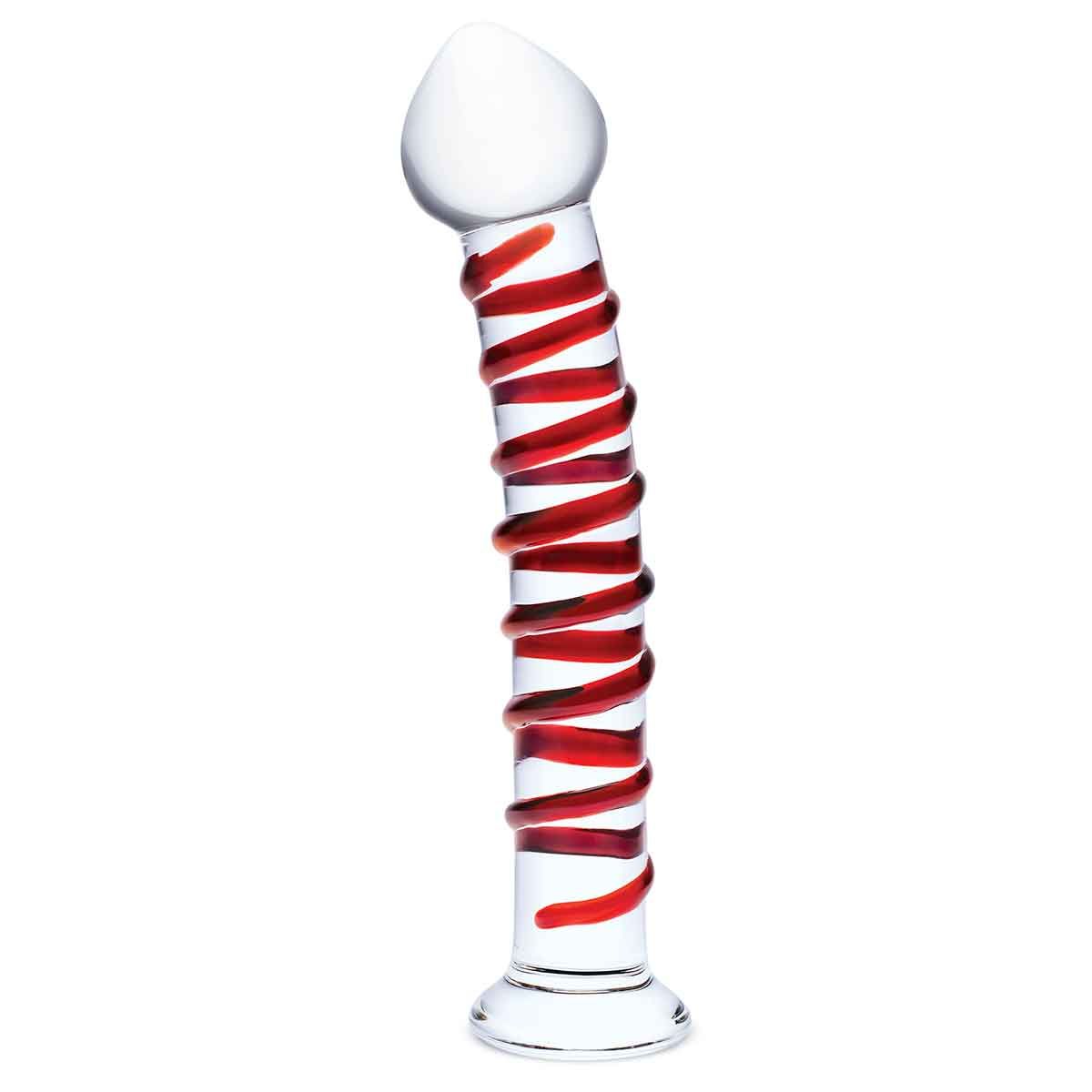 Большой стимулятор с красной спиралью 10in MR. SWIRLY DILDO