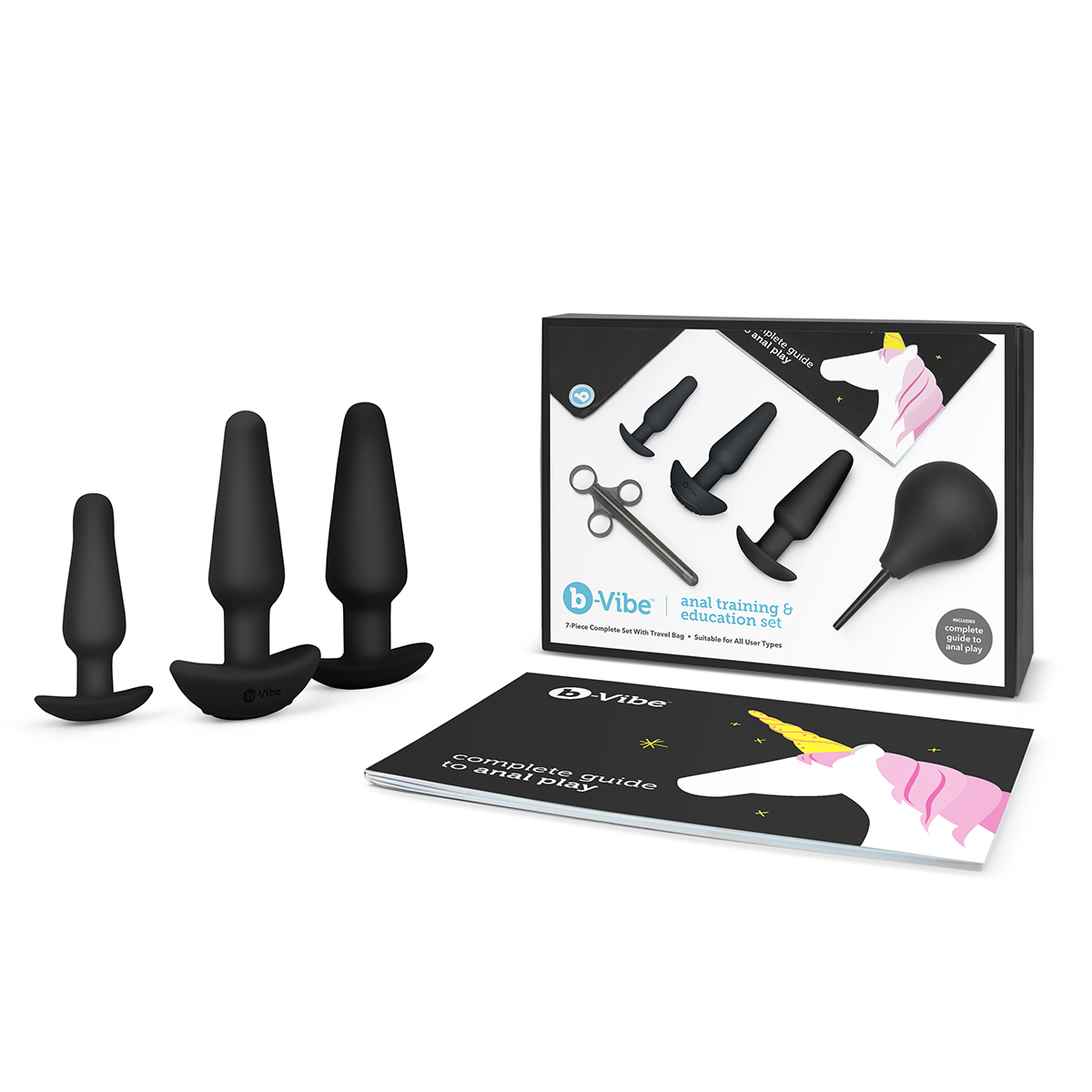 Набор для анального секса - подготовка и обучение B-Vibe Anal Education Set Black