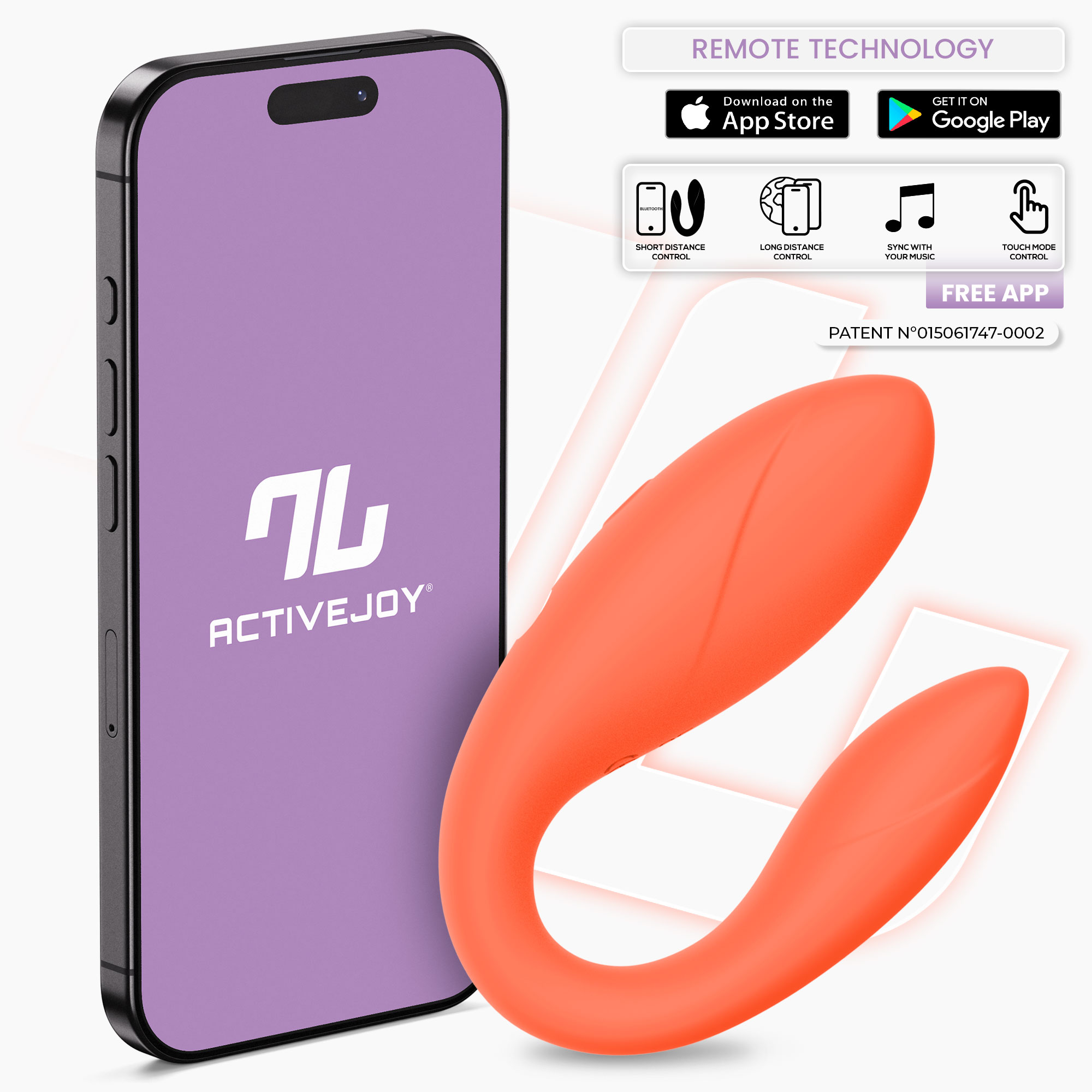 Интерактивный вибростимулятор для пар Couple Toy Salmon, лососевый