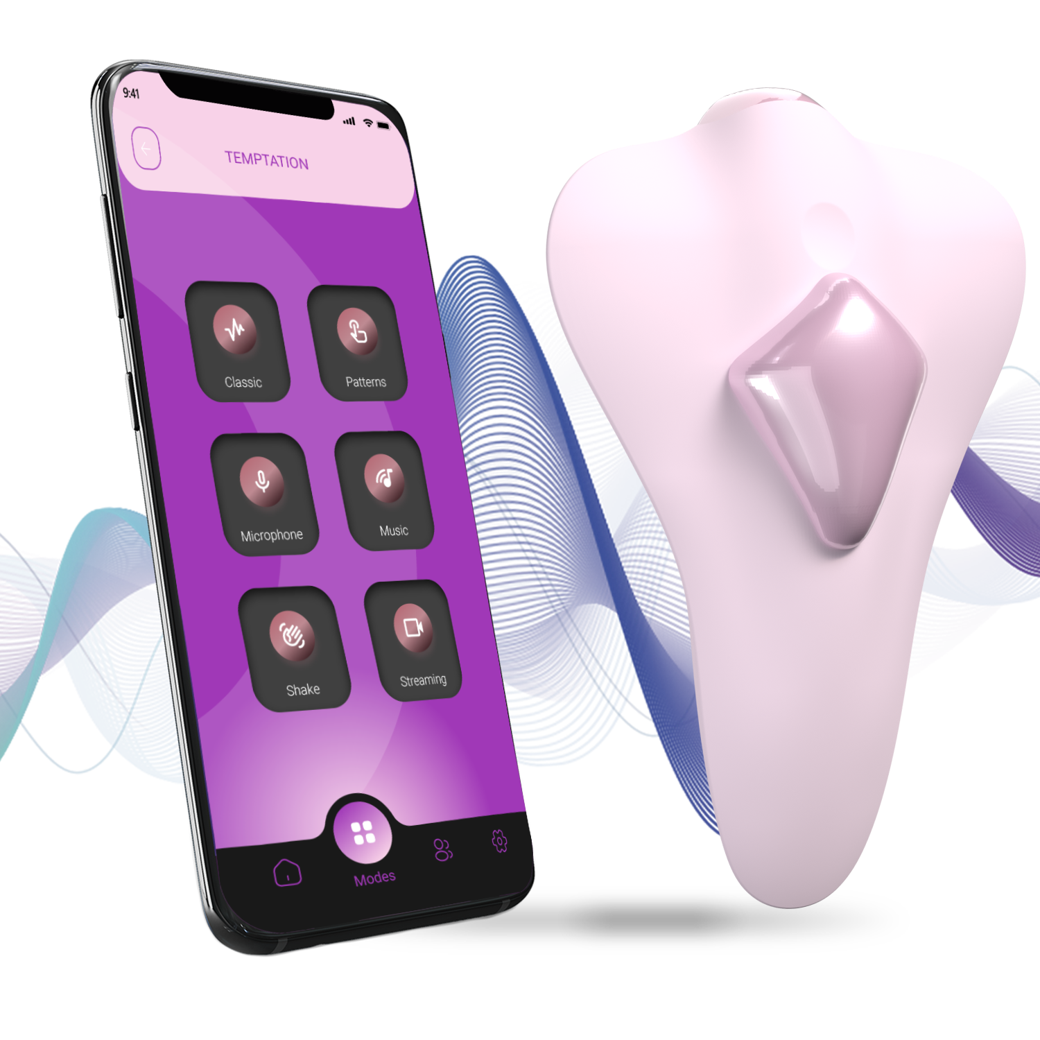 Вибратор в трусы Temptation + APP 40691AL