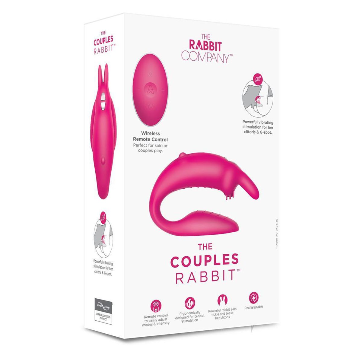 Кролик-вивайб для пар THE COUPLES RABBIT розовый