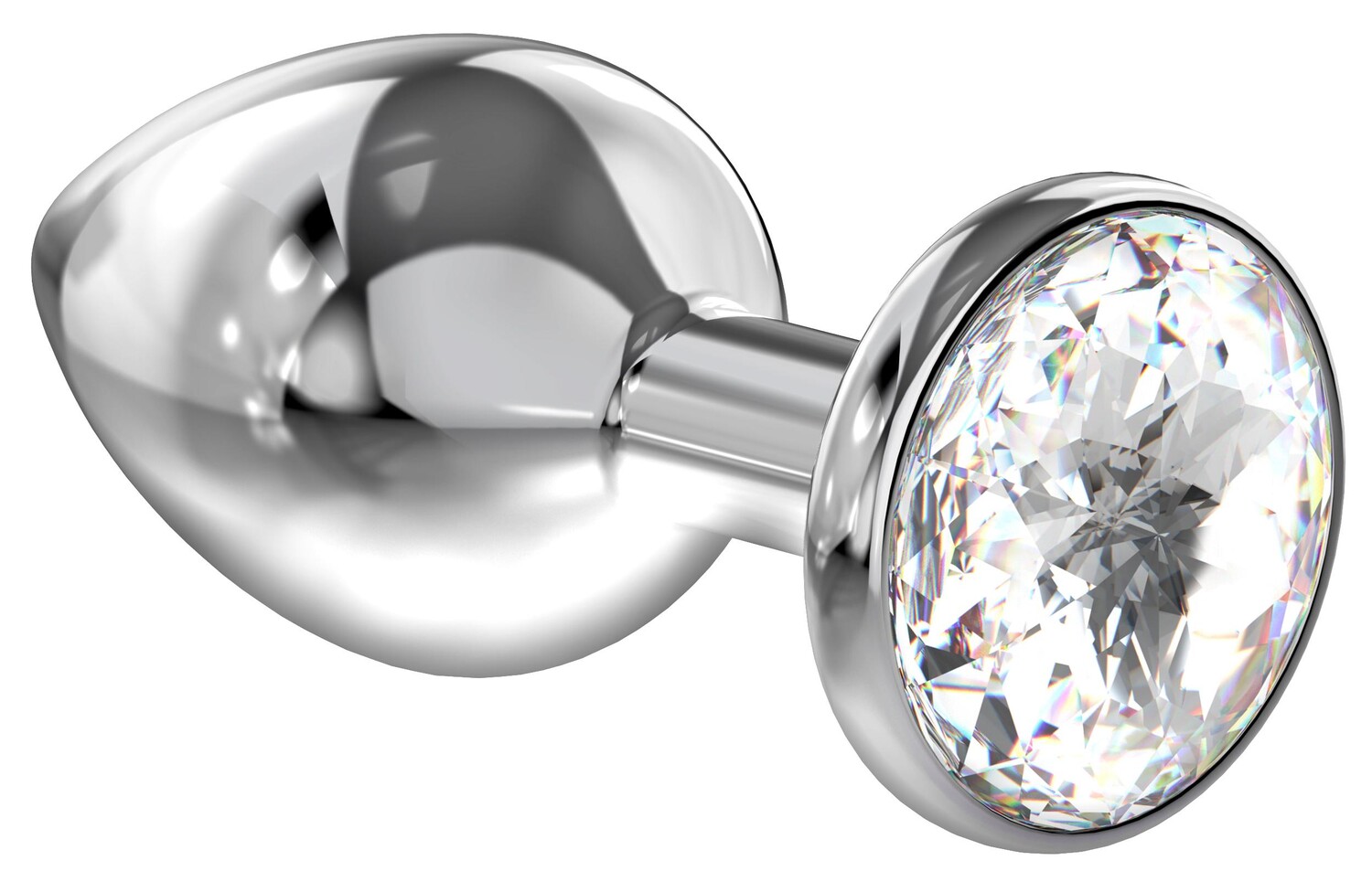 Анальная пробка Diamond Clear Sparkle Large