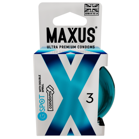 Презервативы MAXUS Джи Спот (G spot), двойная спираль, 3 шт