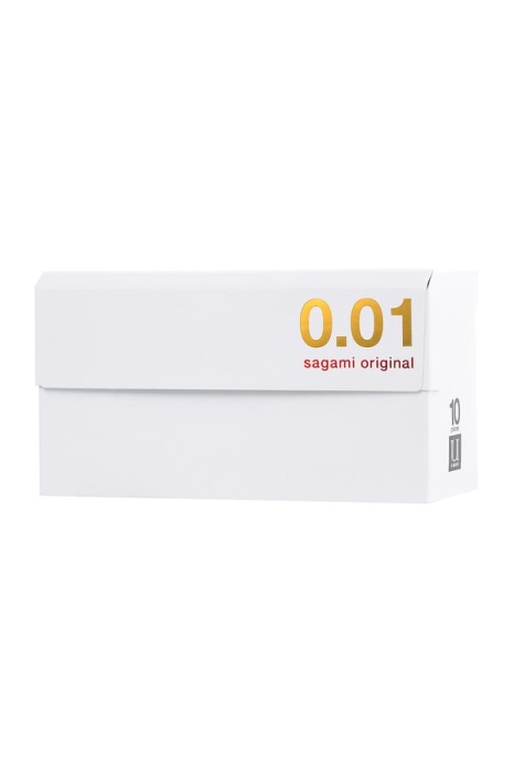 Презервативы Sagami, original 0.01, полиуретан, 17 см, 5,5 см, 10 шт (арт. 143254)