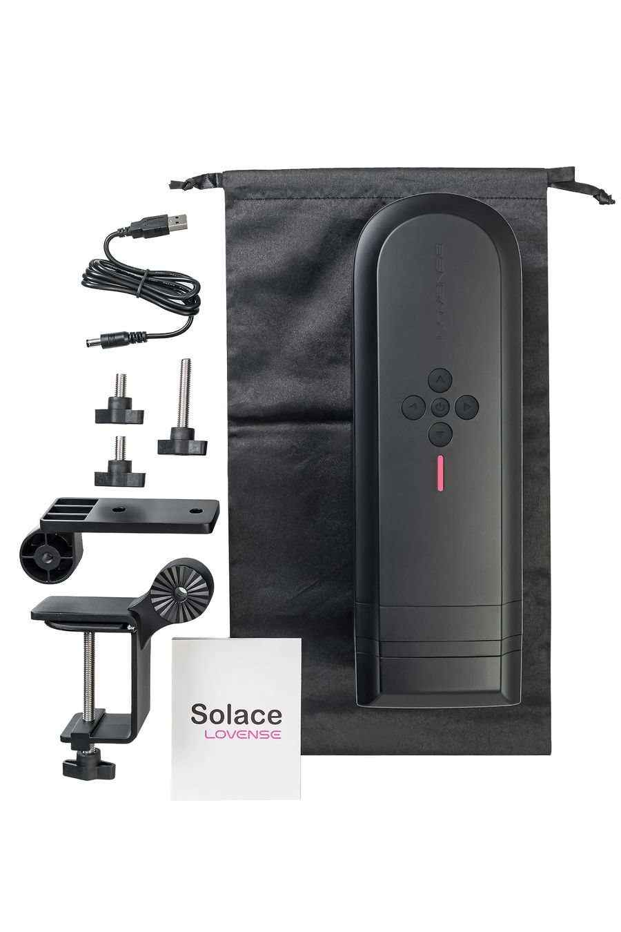 Вибромастурбатор нереалистичный LOVENSE Solace, черный, 29,4 см (арт. LE-37)