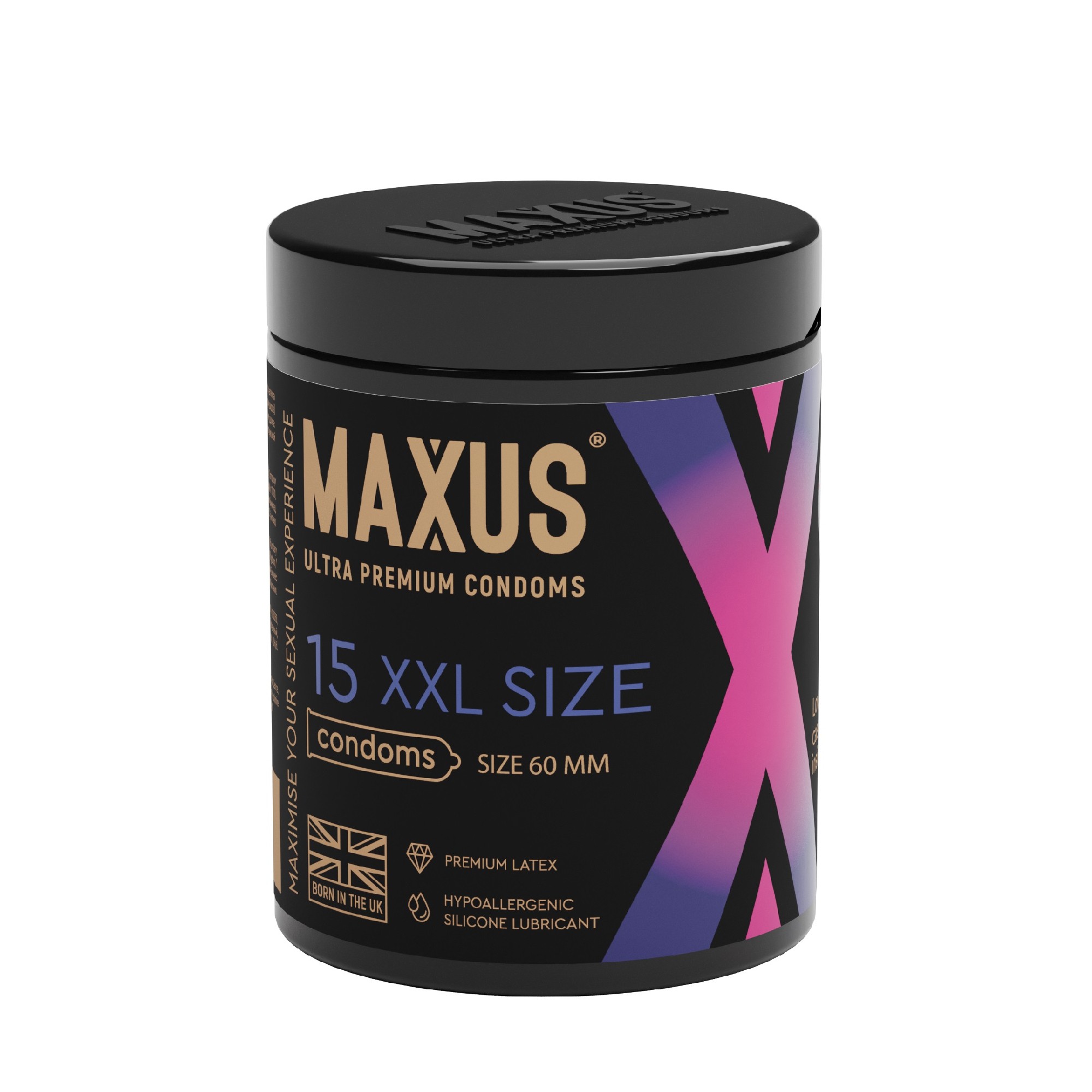 Презервативы Maxus XXL, латекс, 20 см, Ø 6, кейс в подарок