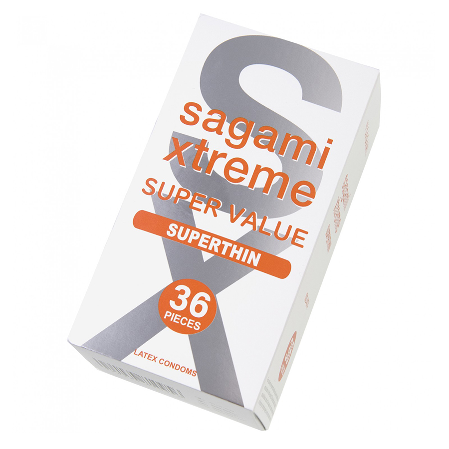Презервативы Сагами, экстрим (Sagami xtreme), 0.04, латекс, 19 см, 5,2 см, 36 шт. (арт. 151085)