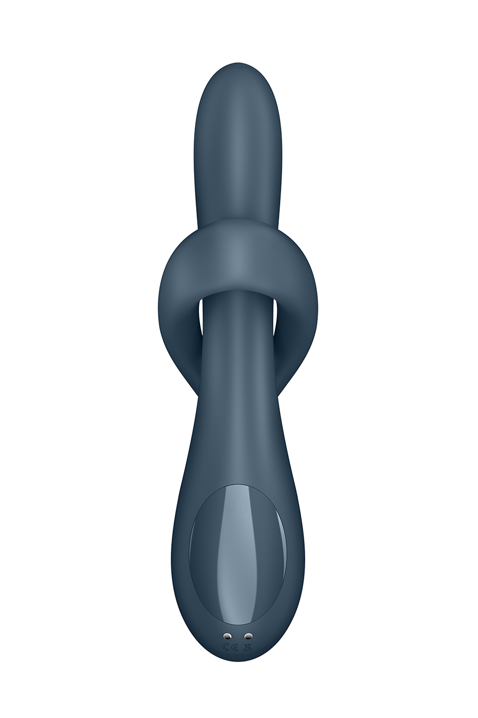 Вибратор и ротатор с функцией нагрева Satisfyer Heat Flex 4, силикон, серый