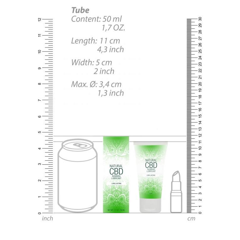 Лубрикант снижающий чувствительность Numbing Natural CBD - 50 ml